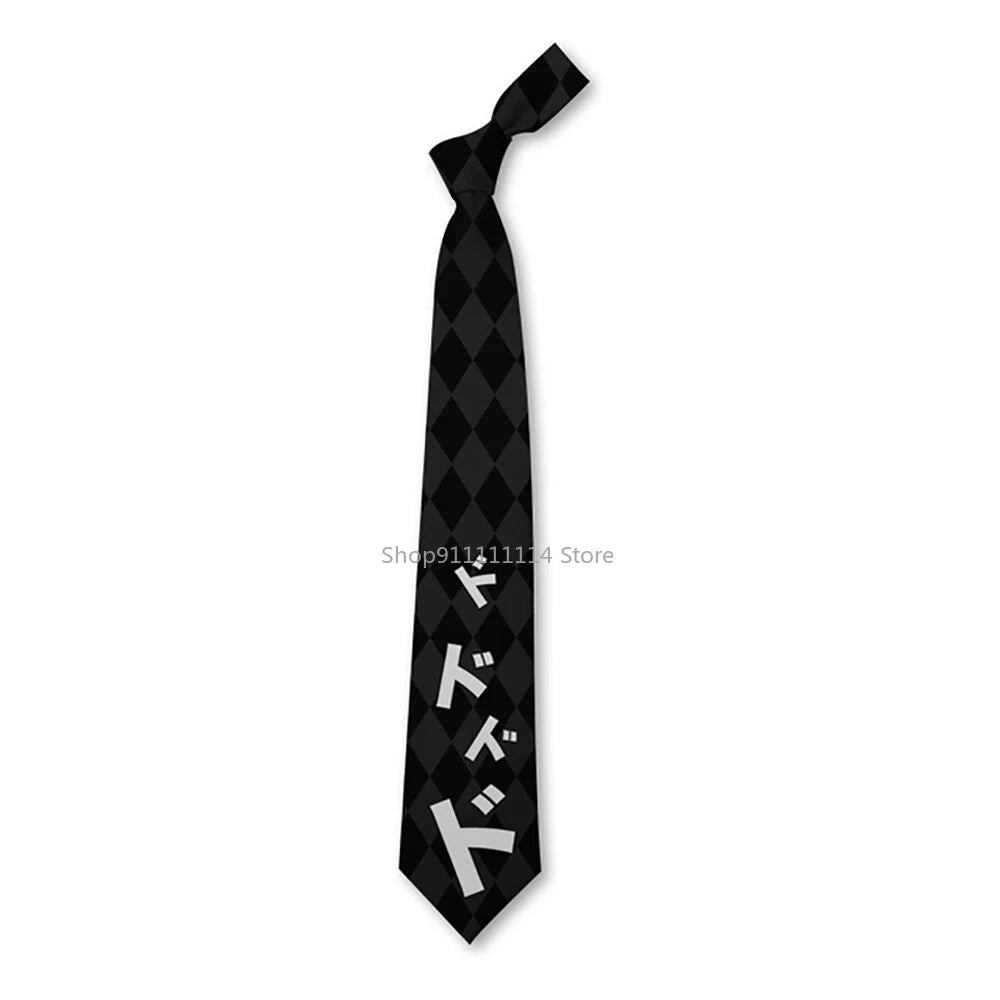 Jojo Tie Kujo Jotaro Jojo'S Bizarre Adventure Necktie Waistband Double Belt High Quality Cosplay Accessories Pannacotta Fugo