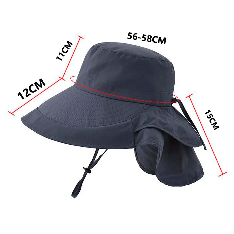 Designer Lightweight Ponytail Hole Visor Hats Summer Bucket Hats for Women Big Brim Outdoor Eye Protection Sunscreen Cap Sun Hat