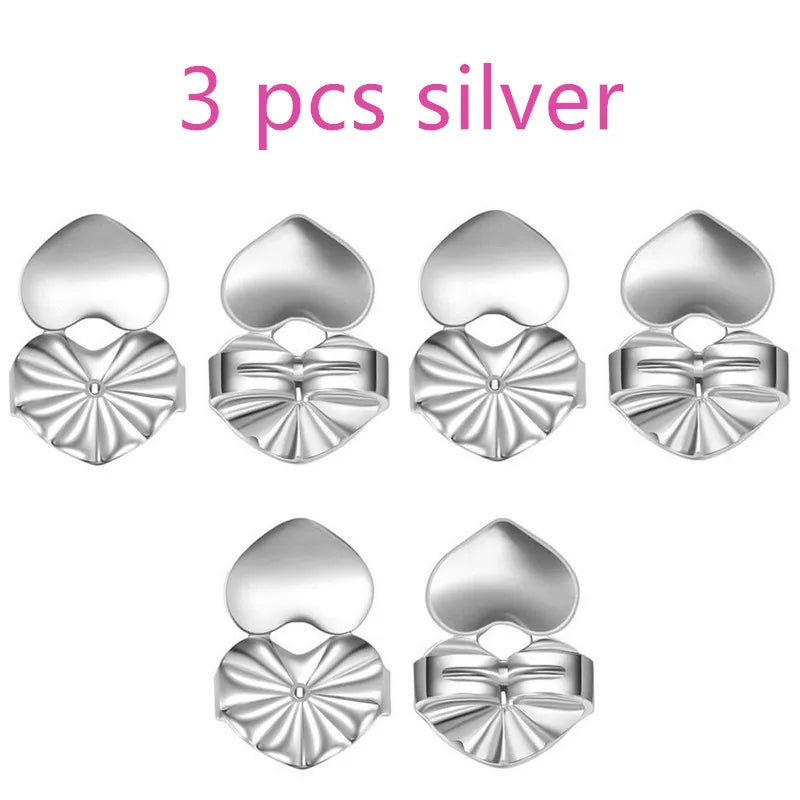 Love Heart Stud Back Lifters Adjustable Earring Lifts Ear Lobe Ster for Ornaments and Accesso Ries M2082