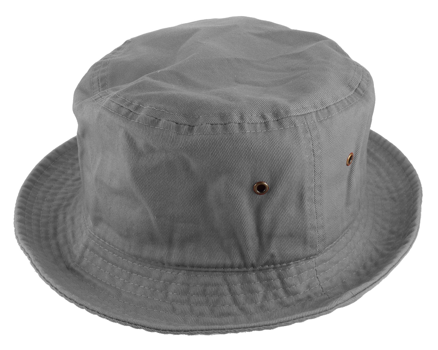 Bucket Hat 100% Cotton Packable Summer Travel Cap. Gray-S/M