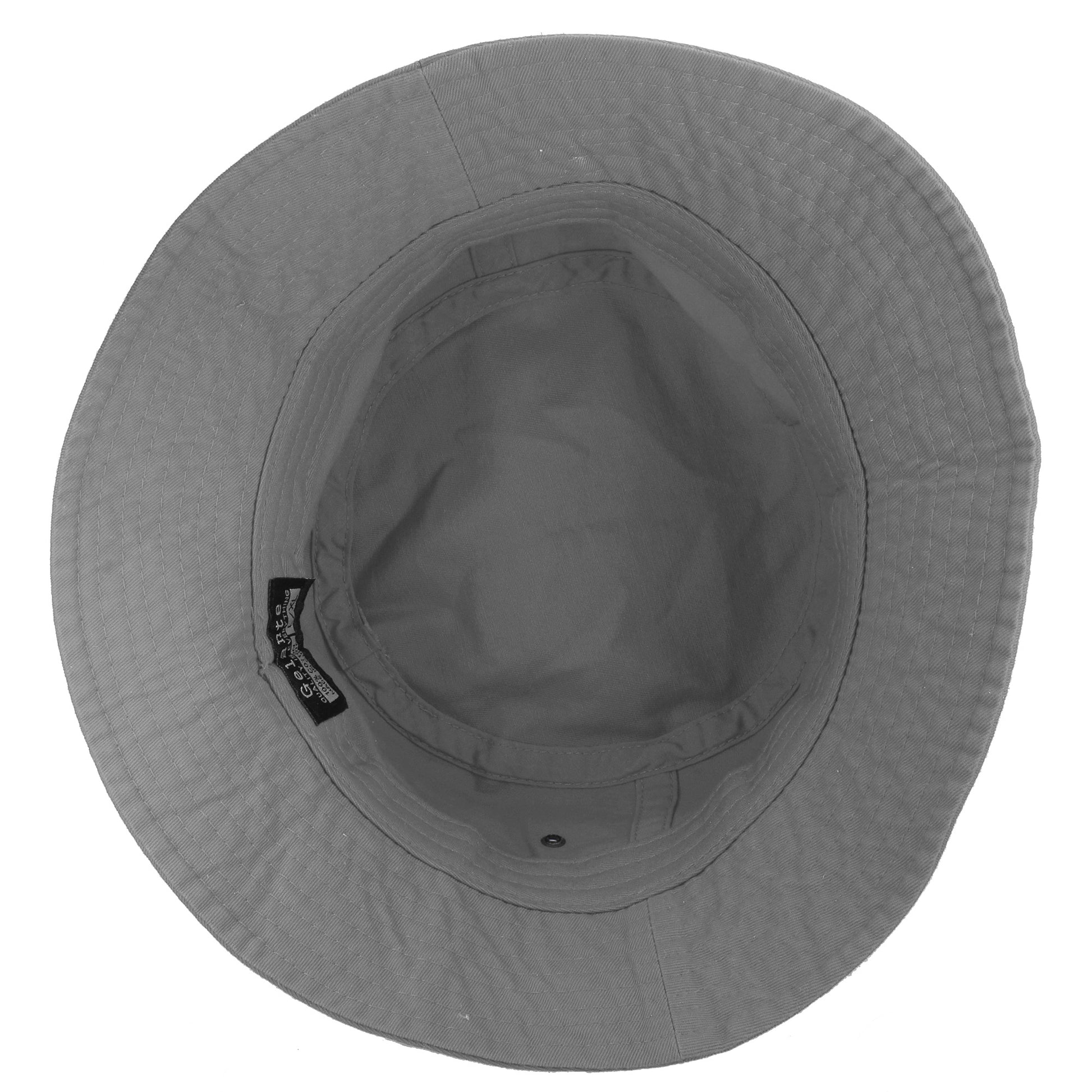 Bucket Hat 100% Cotton Packable Summer Travel Cap. Gray-S/M