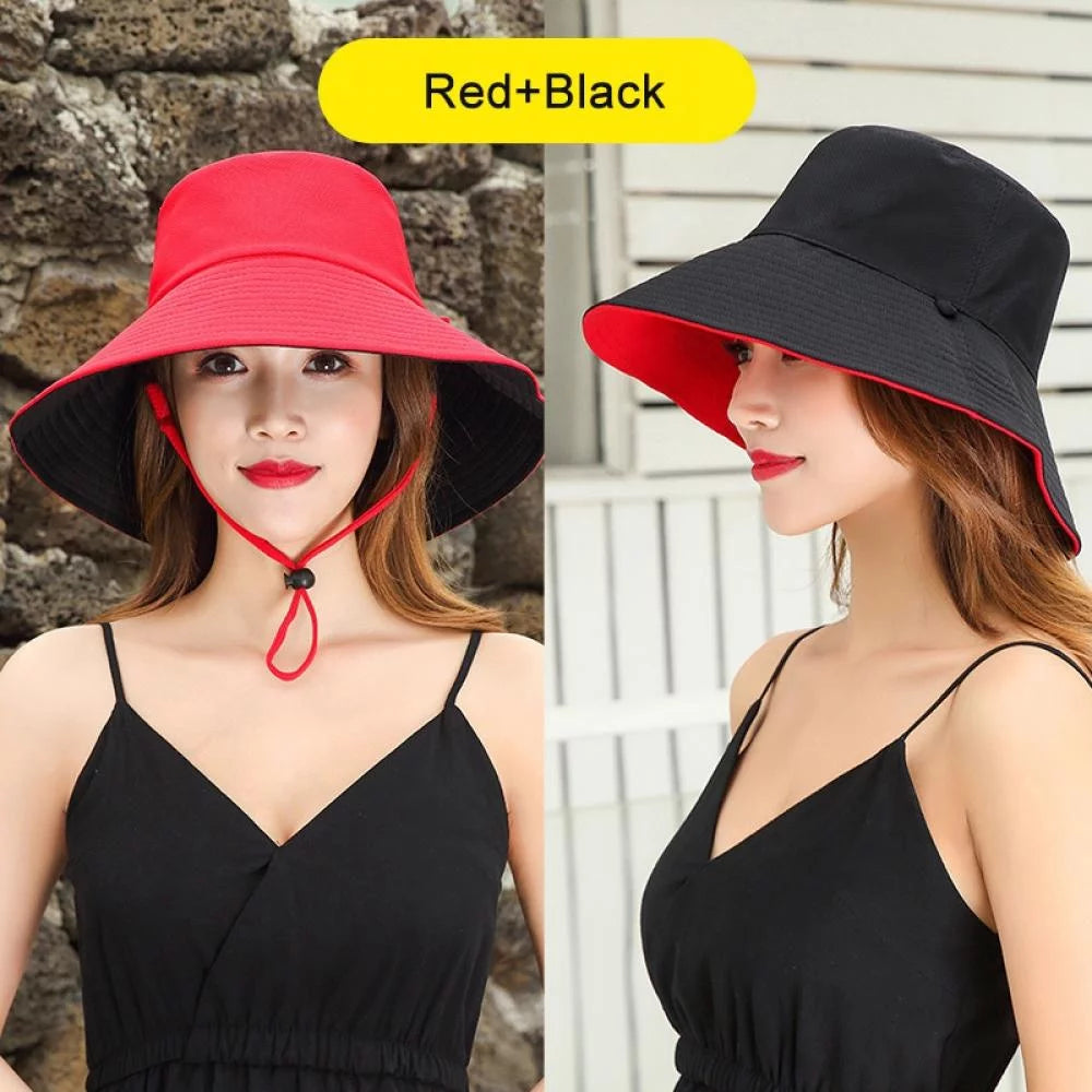 Women'S Wide Brim Sun Hat Foldable Summer UV Protection Bucket Hat for Fishing, Hiking, Camping, Beach Cap